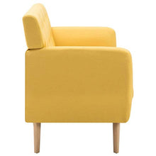 mewmewcat Divano a 3 Posti in Stoffa Imbottito 172x70x82cm Giallo