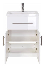 Mobile bagno a terra SlimLine bianco lucido