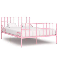 SKM Giroletto con Doghe Rosa in Metallo 160x200 cm