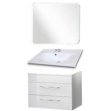 Fackelmann sceno 3 Pezzi Set di mobili da Bagno – Mobiletto da Bagno/lavabo/Specchio