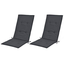 UnfadeMemory 2 Pz Cuscini per Sedie da Giardino Comoda e soffice Imbottitura Antracite 120x50x3 cm