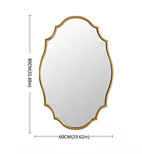 CJHOME Specchio da Bagno Illuminato, Specchio da Bagno Illuminato, Specchio da Bagno con Touch LED, Grande Specchio Ovale con Cornice in Metallo, Specchio Rotondo a Figura Intera,Without LED,40 * 60