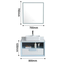 Mobile da Bagno Specchio Mobile da Bagno Semplice Mobile Armadio Combinazione Balcone a Muro Vanity per Casa (Color : Blue, Size : 52x80x63cm)