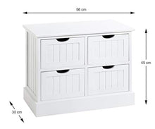 Haku Möbel Cassettiera, Bianco, P 30 x L 56 x a 45 cm, T B H