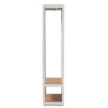 Baxton Studio Elton - Organizer per armadio, moderno e contemporaneo, con 3 ripiani, in metallo bianco