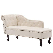 vidaXL Chaise Longue Chesterfield Pelle Artificiale Crema Divano Sdraio Casa