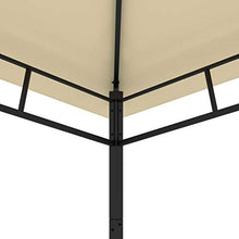 Festnight Gazebo da Giardino, Gazebo da Esterno, Gazebo da Spiaggia, Gazebo perFesta/Matrimonio/Barbecue, 4x4x2,9 m Crema 180 g/m²