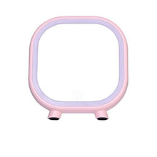 WM Specchio Il Trucco LED Creativo Bluetooth Audio Beauty Beauty Mirror Home Bedroom Dressing Light Mirror Sound mirror-10.24 (Color : Pink)