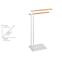WENKO Piantana portasalviette e portabiti Macao, Acciaio, 43 x 79 x 24 cm, Bianco