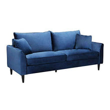 Milani Home s.r.l.s. Divano in Velluto 3 posti per Salotto soogiorno Sala d'attesa 196 x 81 x 89 h - Arredi Casa