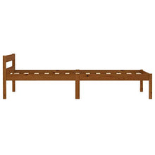 FAMIROSA Giroletto con 2 Cassetti Marrone Miele Legno di Pino 90x200 cm-0519