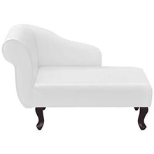 Cikonielf Divano in ecopelle con 4 gambe in legno, elegante per soggiorno, 104 x 51 x 69,5 cm, bianco - Arredi Casa