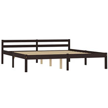 SKM Giroletto con 2 Cassetti Marrone Scuro Legno di Pino 160x200 cm (31.59kg)