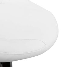 Muebles Home - Set di 2 sedie da bar per la colazione, per sala da pranzo, sgabelli regolabili in altezza, in pelle PU, con poggiapiedi cromato per cucina, bancone e casa, colore: bianco