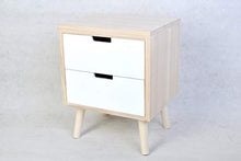 Cassettiera a 2 cassetti, colore bianco naturale