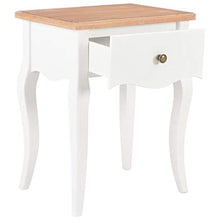 vidaXL Comodino Bianco e Marrone 40x30x50 cm Legno Massello di Pino Tavolino Comodo Funzionale Durevole Robusto Resistente Elegante Pratico Solido