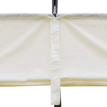 Outsunny Gazebo Pergola 3x3m da Giardino in Metallo con Tettuccio Scorrevole Bianco Crema, Pergola da Giardino a Parete