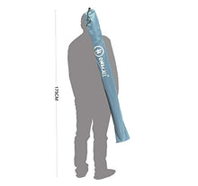 HOMECALL Ombrellone da spiaggia con finestre, design paravento, poliestere resistente ai raggi UV, blu