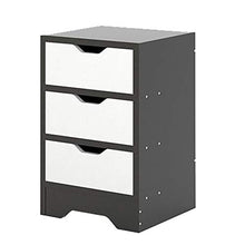 Comodino Comodino Lucido Nero 3 Ripiani Ripiani tavolino terminale Multiuso mobili for la casa tavolino Contenitore Multiuso tavolini Set Comodino Lato Letto