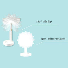 HCFSUK Specchio per Il Trucco LED Specchio per Trucco Grande - Specchio Pieghevole a Tre Ante con 1x e 2X Touch Screen Leggero con ingrandimento dimmerabile Supporto cosmetico Specchio PE