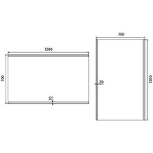 Nimco - Specchio cosmetico a LED, con Illuminazione indiretta e Luce Bianca Fredda, 120 x 70 cm