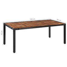 vidaXL Rattan e Legno Massello Acacia Set da Pranzo Esterni 9 pz Sedie Tavolo