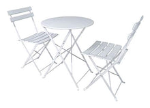 SAMIRA Set Tavolo e sedie da Giardino Pieghevoli, Set Tavolo e sedie da Esterno Bianco MOD. Positano