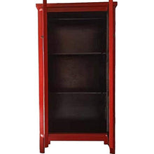 Etnicart - Armadio cinese rosso-90x170x40-Mobili etnici per camera letto salone ingresso cucina arredamento etnico