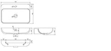 Lavabo sospeso 60 x 40 cm, bianco opaco Rockstone