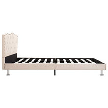SKM Letto con Materasso Tessuto Beige 140x200 cm (42.34kg)