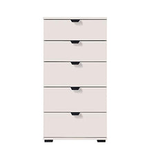 Vincent, Wood, Bianco Opaco, Cassettiera a 5 cassetti-Vincent-45 cm