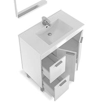 13Casa Atena B8 Set Mobile Bagno e Specchio, Melamina, Bianco