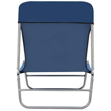 vidaXL 2X Lettini Prendisole Pieghevoli Blu Regolabili Piscina Sdraio Spiaggia