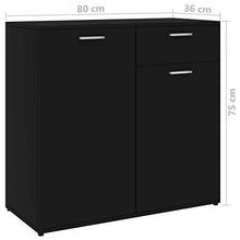 XHCP Credenza, Comodino, Comodino, cassettiera per la casa Soggiorno Camera da Letto Bianco Lucido 80x36x75 cm truciolare