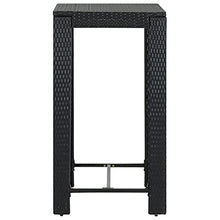 vidaXL Tavolo da Bar da Giardino Marrone 100x60,5x110,5 cm Polyrattan