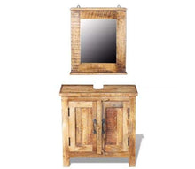 Armadietto da bagno con specchio, stile classico, a due ante, con specchio, 60 x 30 x 60 cm