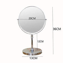 LULUTING Specchio Trucco Specchio for Il Trucco, Semplice Lente d'Ingrandimento, su Due Lati Portable Desktop Mirror, Metallo Specchio.
