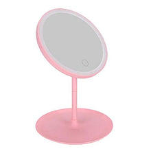 Specchio cosmetico, specchio per trucco da tavolo con ricarica USB con luce a LED e base di archiviazione per tavolo, bagno, viaggio