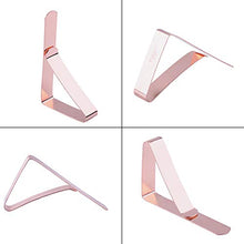 Omabeta Pratiche Clip per Stoffa da scrivania Morsetto per tovaglia Portatile in Acciaio Inossidabile Facile da Usare per Picnic per Buffet(Rose Gold)