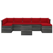 FAMIROSA Set Divani da Giardino su Pallet 8 pz con Cuscini Massello Pino-2025