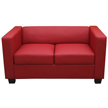 Serie Lille M65 divano sofa 2 posti 75x137x70cm pelle rosso