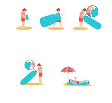 TAO Cuscino Gonfiabile Pieghevole dell'Aria di Viaggio del sofà del sofà della Spiaggia del sofà Gonfiabile della Luce del sofà del sofà Gonfiabile del Modello Sveglio 180 × 63cm (Color : Pink)