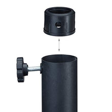 Relaxdays Base per Ombrellone, per Aste con D: 35 mm, 38mm, 48 mm, Adattatori Precisi, Antivento, Stabile, Nero