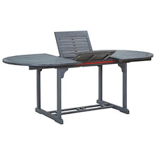 E E-NICES Tavolo da Giardino Grigio 200x100x74 cm in Legno di Acacia