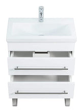 Mobile bagno a terra Mars 600 SlimLine bianco lucido