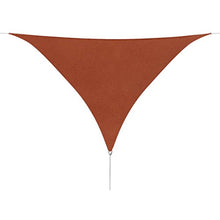 Festnight Parasole a Vela Impermeabile PU Oxford Triangolare 5x5x5 m Terracotta