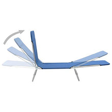 vidaXL 2X Lettini Prendisole Pieghevoli Blu Regolabili Piscina Sdraio Spiaggia