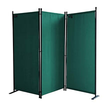 QUICK STAR Paravento da Giardino 170 x 165 cm 3 parti pieghevole Divisorio in Tessuto Protezione della Privacy Verde