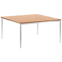 SKM Tavolo da Pranzo Giardino 150x150x75cm Acacia e Acciaio Inox