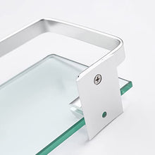 Umi.. Essentials Wall-Mounted Aluminum and Glass Bath Organizer Shelf